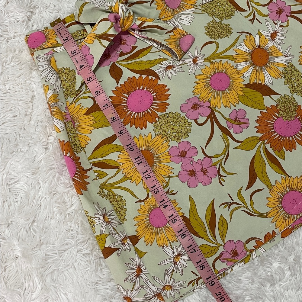 Spartina 449 Floral Midi Skirt in Cream, Pink & Yellow - Picture 9 of 9